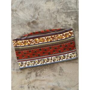 Forever 21 Tube Top Women Large‎ Red Paisley Floral Boho Strapless Crop Hippie